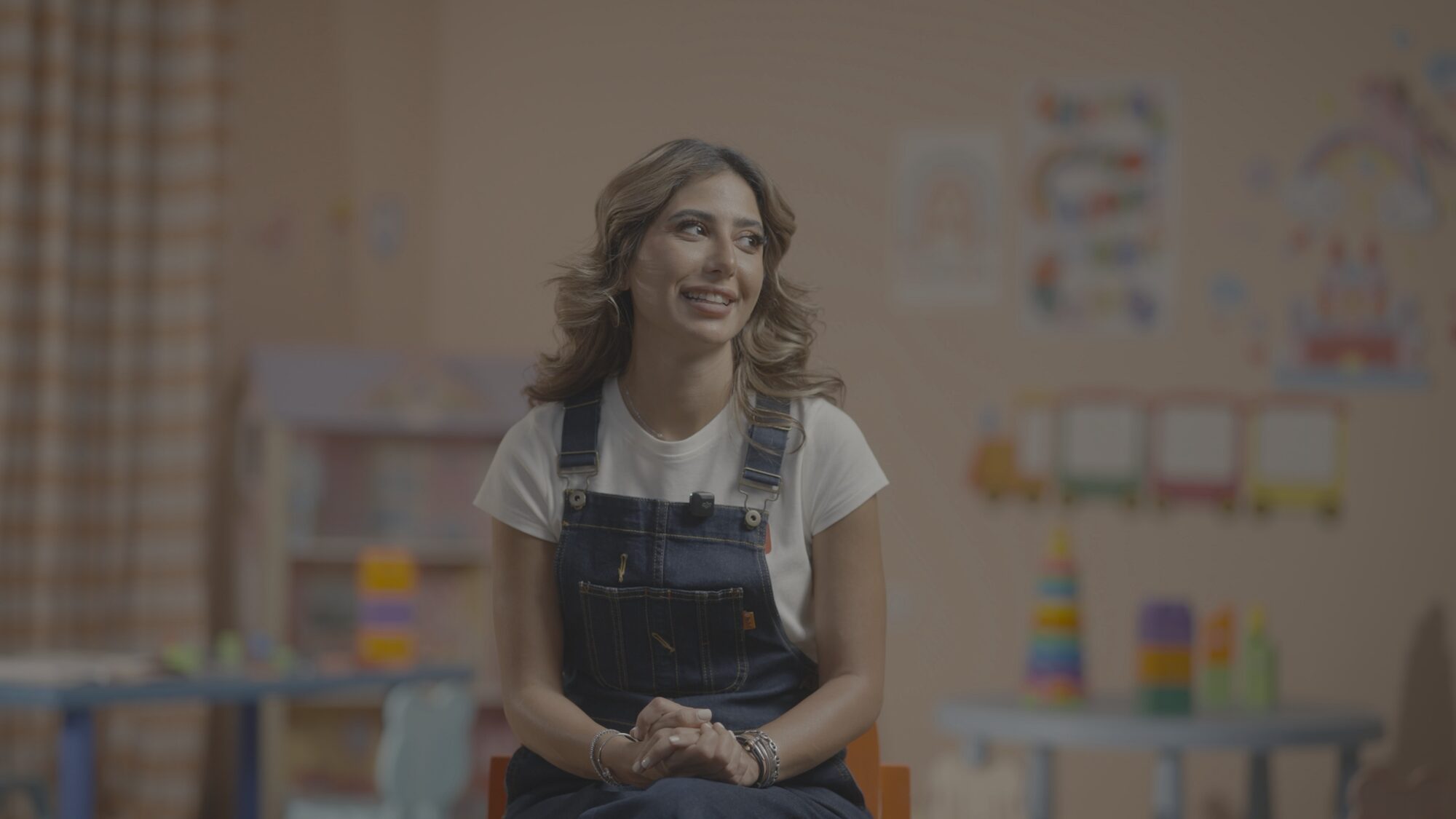 Interview frame straight from camera, flat log image